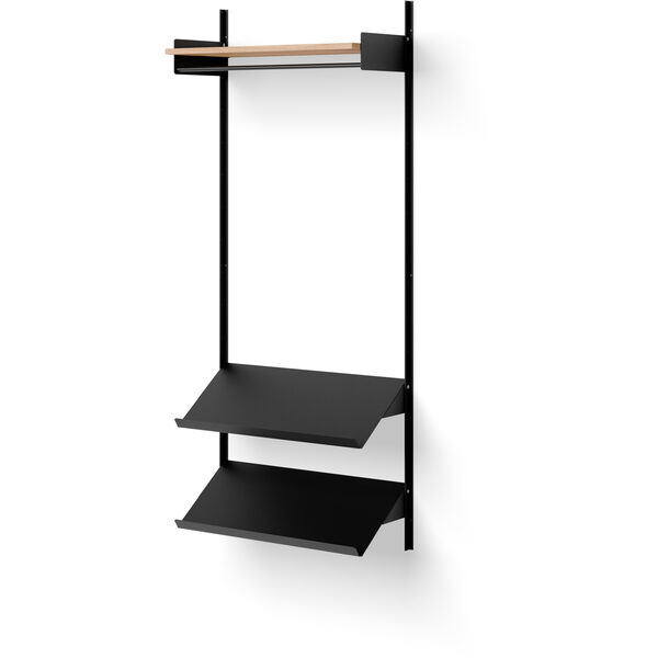 Wardrobe 1 Hylle Sort / Eik