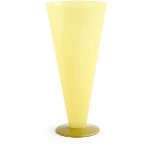 Conical Vase Large Yellow / Lime Green