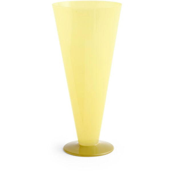Conical Vase Large Yellow / Lime Green