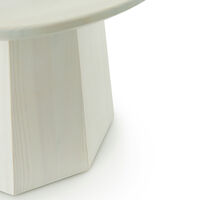 Pine Sidebord Ø45 cm Light Green