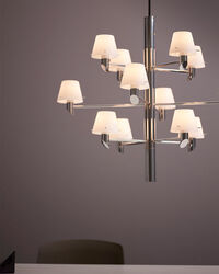 Gil 12 Chandelier Chrome / Opal Glass