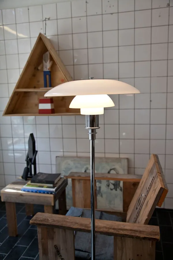 PH 3½-2½ Golvlampa Krom