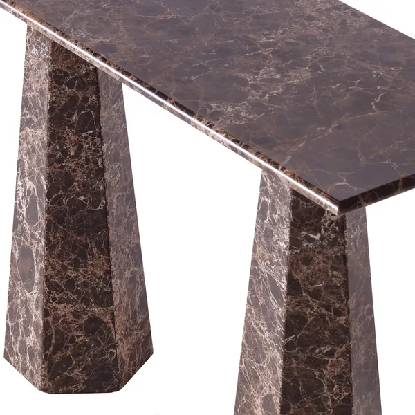 Hexagon Konsolbord Dark Emperador Marmor