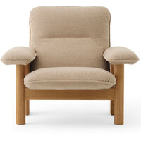 Brasilia Lenestol med Ottoman Natural Oak Bouclé 02 Beige