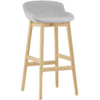 Hyg Barstol 75 cm Grå / Egetræ
