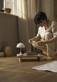 Panthella 160 Bordlampe Bærbar V3 Opal Beige