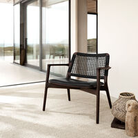 Cabin Loungestol Mørk Eik / Black Leather