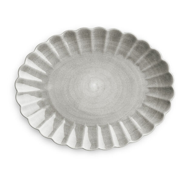Oyster Fad 35x30 cm Gråt