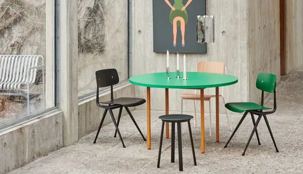 Two-Colour Bord Ø105 cm Ochre / Green Mint