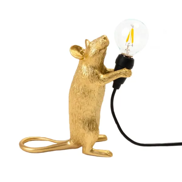 Mouse Lamp Lop Pöytävalaisin Kulta