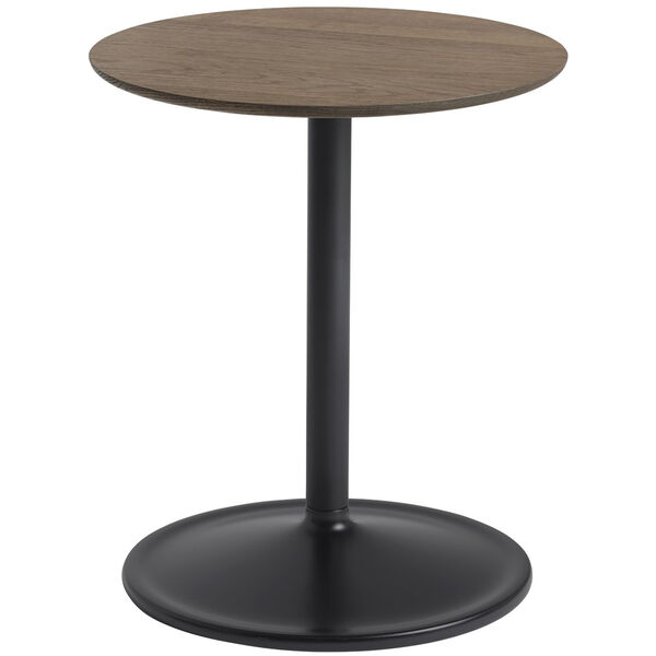 Soft Sidebord Ø41x48 cm Massiv Røkt Eik / Sort