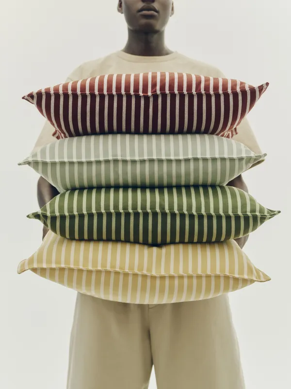 Terrazza Cushion 50x50 cm Yellow bold stripe