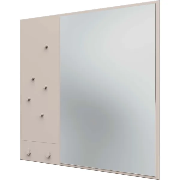 Memo Wall Mirror With Notice Board Clay