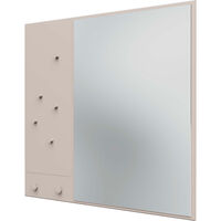 Memo Wall Mirror With Notice Board Clay