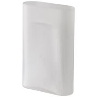 Ridge Vase Frostet Glas 35 cm Hvid