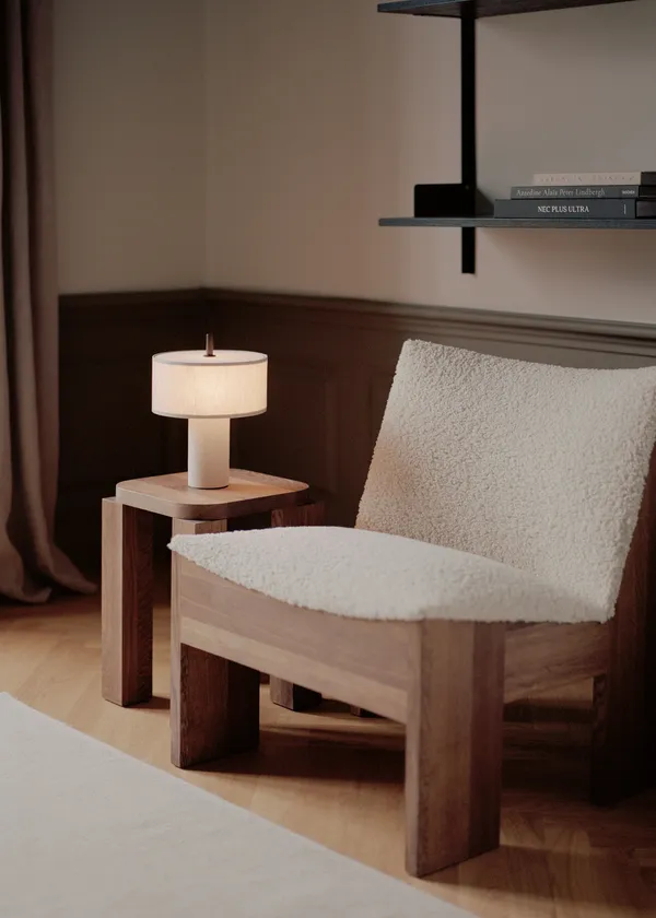 Margin Bordlampe Bærbar Beige