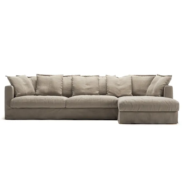 Stopning Til Le Grand Air 3-seter Sofa Lin Divan Høyre Savage Linen