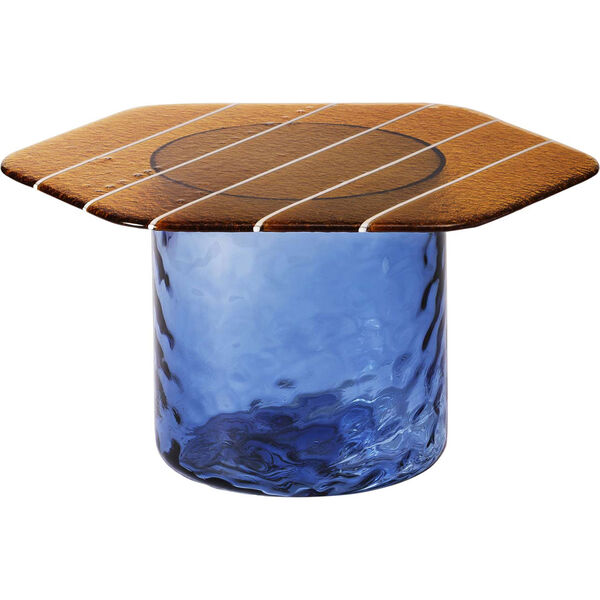 Striche Coffee Table Orange / Blue