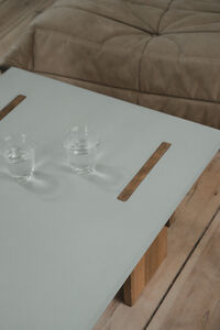 Arnold Salongbord 65x110 cm Lys Betong / Lys Eik