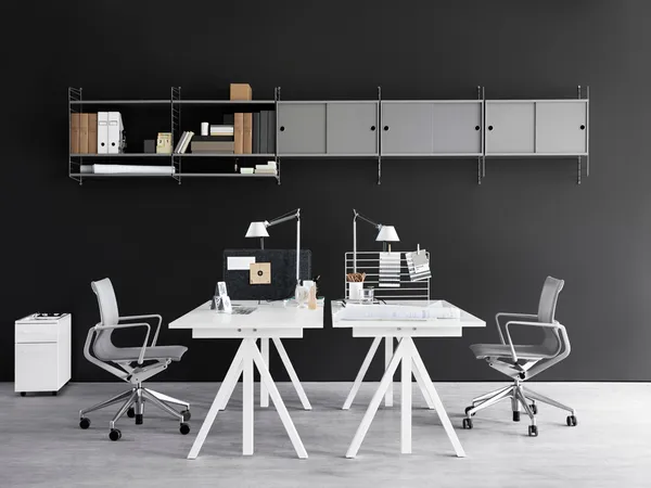 String Works Skrivebordsplate 140 cm Hvit Laminat