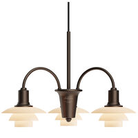 PH 1/1 Ljuskrona Med 3 Armar Centenary Edition Aged Brass / Dusty Terracotta