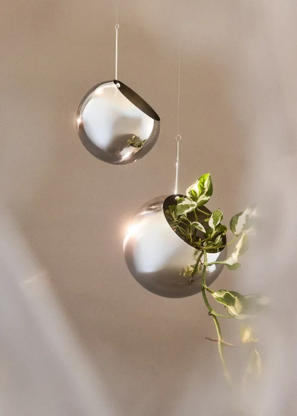 Globe Hängande Kruka Ø21 cm Silver