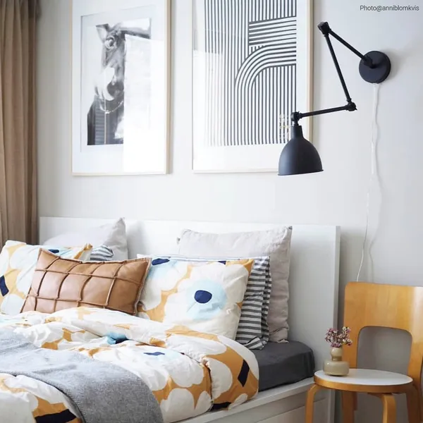 Bazar Vegglampe Lang Arm Svart