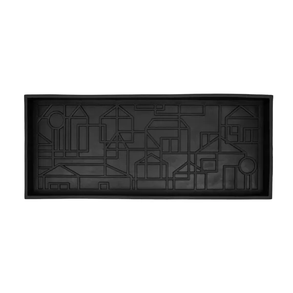 Rubber Boot Tray Doormat 85x36 cm City