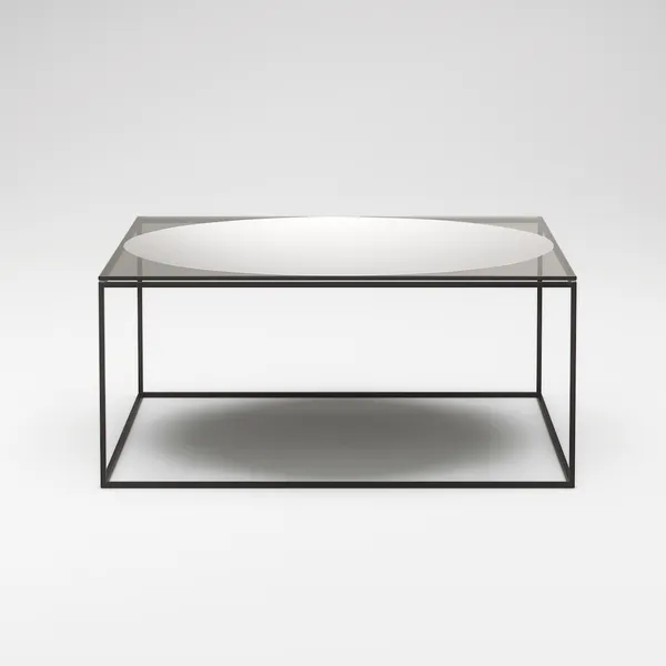 Observe Soffbord 89x89 cm Rökfärgat Glas / Spegelglas