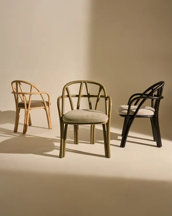 Bistra Spisestol Med Armlener Ebony / Fustagno 001