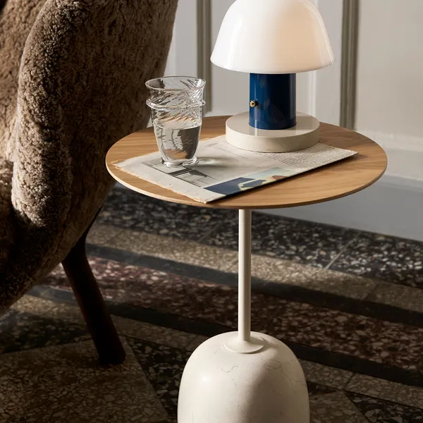 Lato LN8 Bord 40 cm Lakkert Eik / Crema Diva Marble