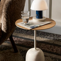 Lato LN8 Bord 40 cm Lakkert Eik / Crema Diva Marble