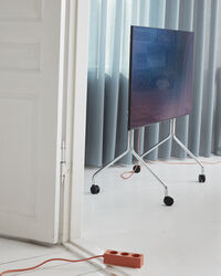 Moon Rollin' Tv Stand Chrome
