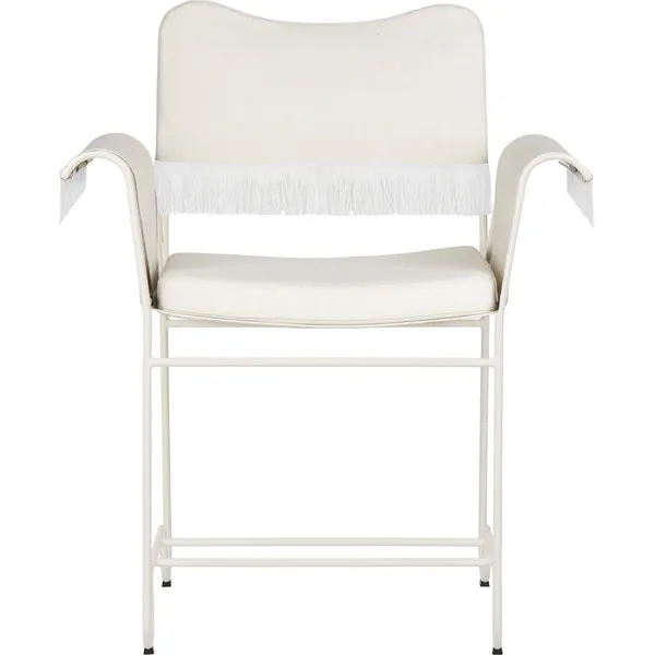 Tropique Spisebordsstol med Frynse Classic White Semi Matt / Leslie 06