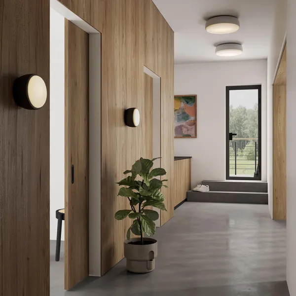 Over Me Væg/Loftlampe Ø50 Mat Sort