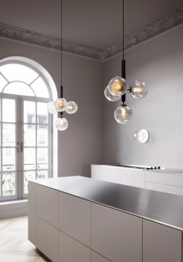 Miira 4 Lysekrone Rock Grey / Klar