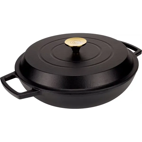 Gjutjärnsgryta 28 cm Mattsvart