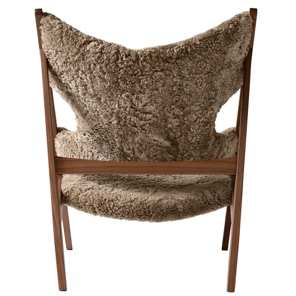 Knitting Loungestol Valnød / Fåreskind Sahara