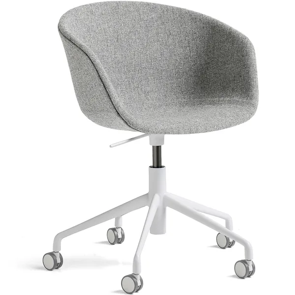 AAC53 Stol 5 star swivel Hvid / Hallingdal Grey