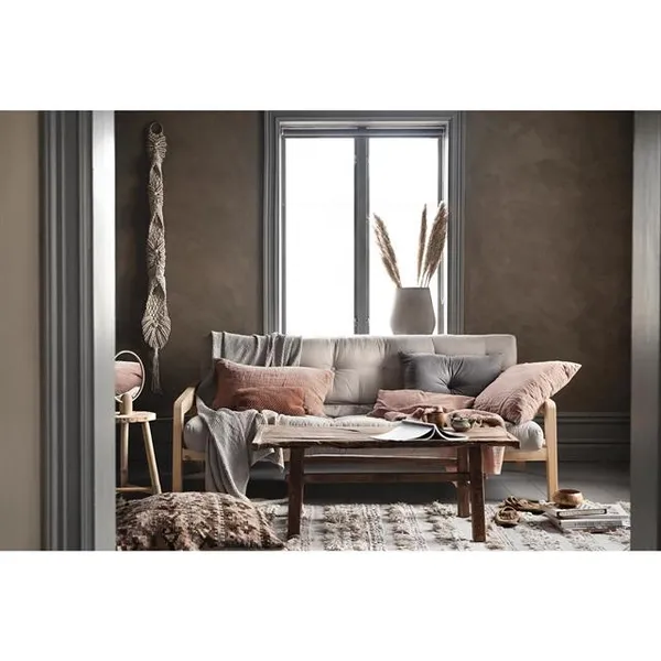 Grab Sovesofa Med Madras Klarlakeret / Grå