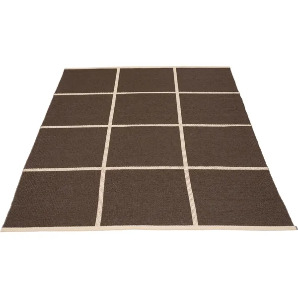 Criss Plastmatte Dark Brown / Cream 180x260 cm