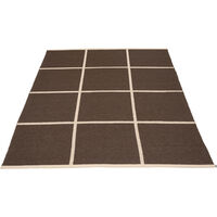 Criss Plastmatte Dark Brown / Cream 180x260 cm