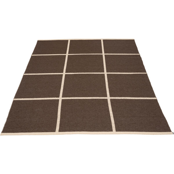 Criss Plastikmåtte Dark Brown / Cream 180x260 cm