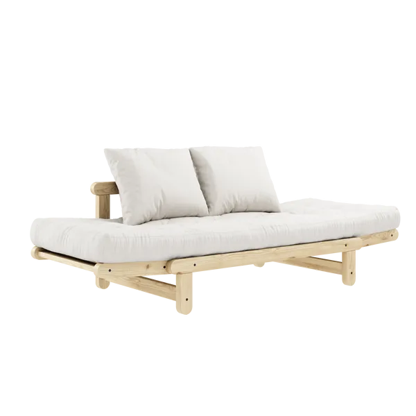 Beat Soffa Med Madrass Lackerad / Natur