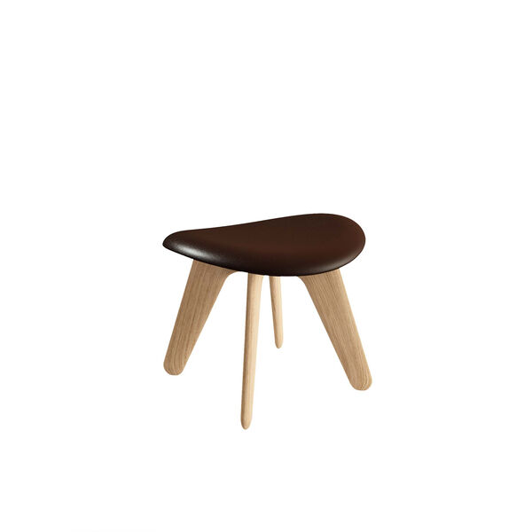 Slab Ottoman Natur / Choko Leather