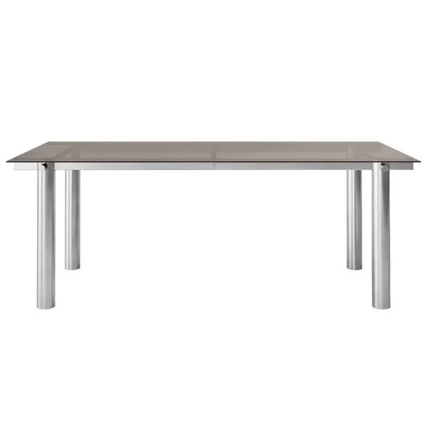 Atura Ruokapöytä 200x90 cm Ruostumaton Teräs / Tinded Glass