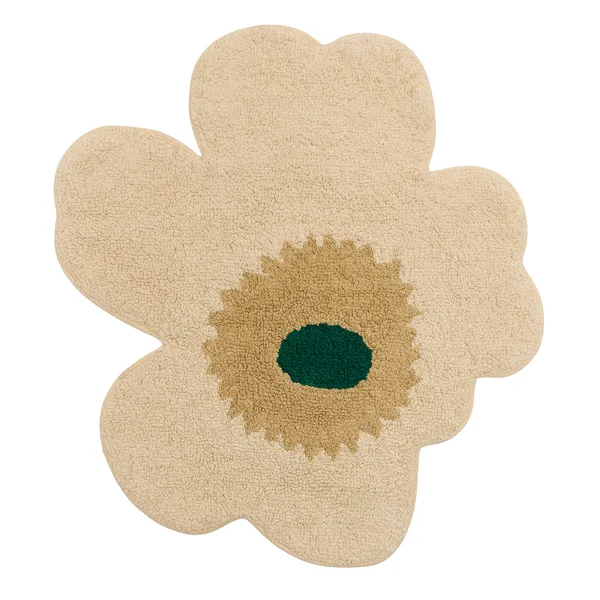 Unikko Kylpymatto 73X74 cm Hiekanvärinen / Emerald