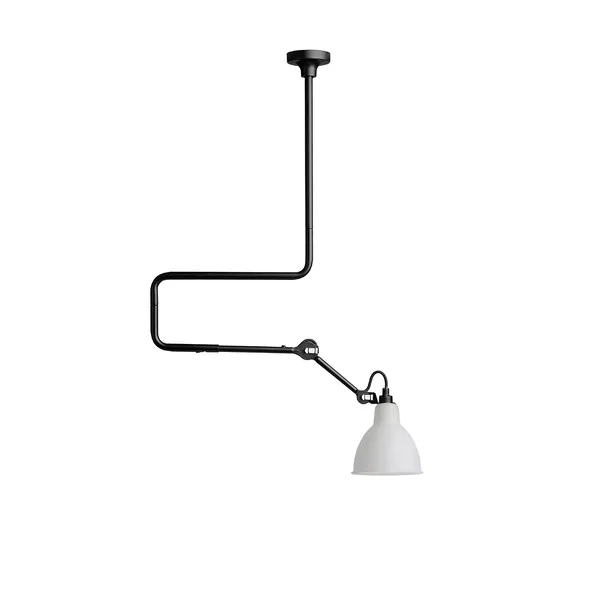 Lampe Gras N°312 Loftslampe Sort / Matteret Glas