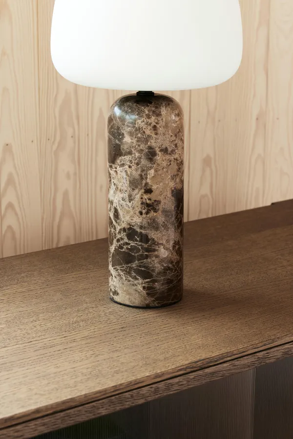 Kin Bordslampa Brun Marmor 40 cm