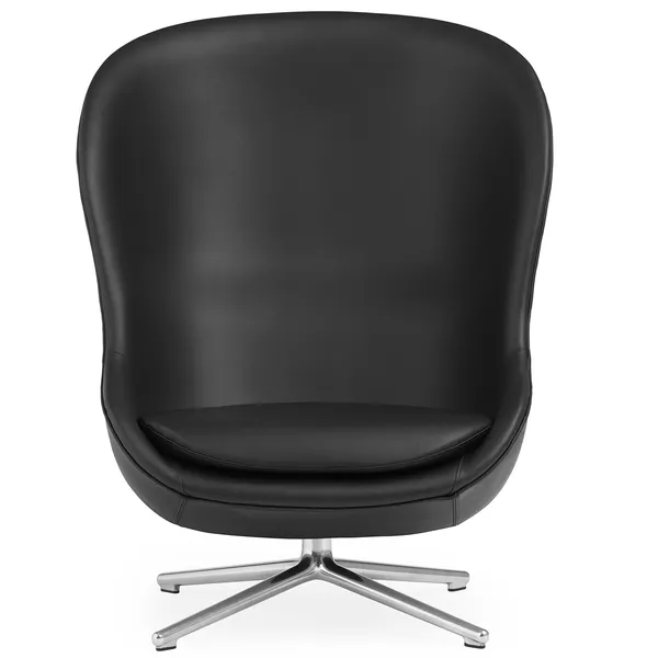Hyg Fåtölj Hög Med Tiltfunktion Läder / Aluminium